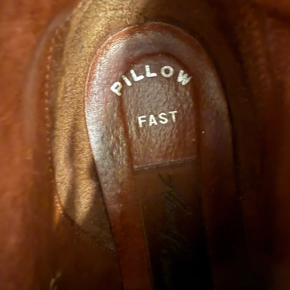 VTG AMALFI  Ginger Tan Ankle Boots Leather Outside, Inside, Sole US 8.5 ITALY - Picture 7 of 8